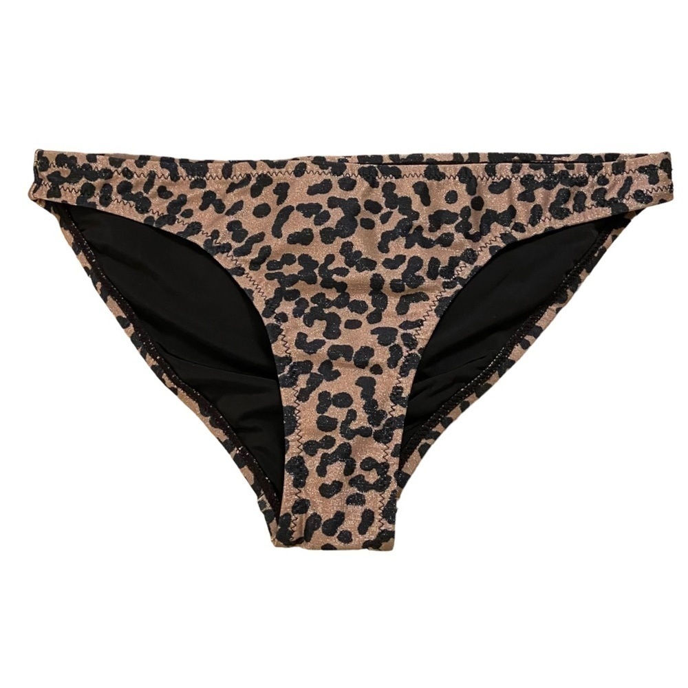 bond-eye Sleeker Bikini Bottom in Metallic Leopard Print NWOT